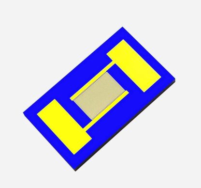 IDE Interdigitated electrode on Silicon, Gap 20 μm, 4 mm x 7 mm